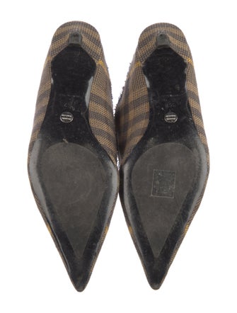 Proenza Schouler Printed Raw-Edge Trim Slingback Flats