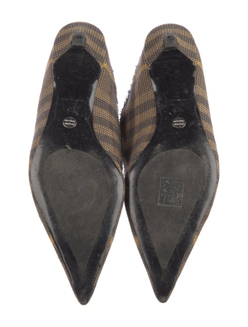 Proenza Schouler Printed Raw-Edge Trim Slingback Flats