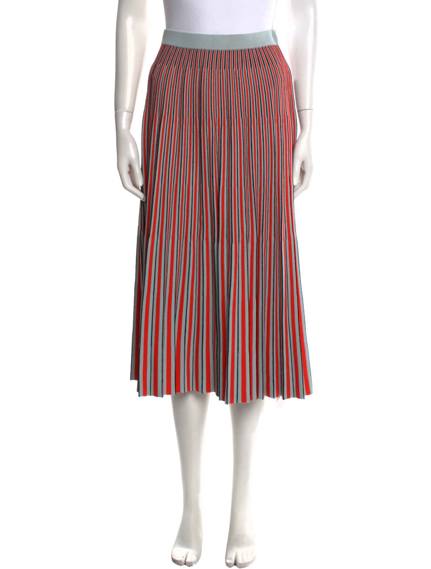 Proenza Schouler Striped Midi Length Skirt