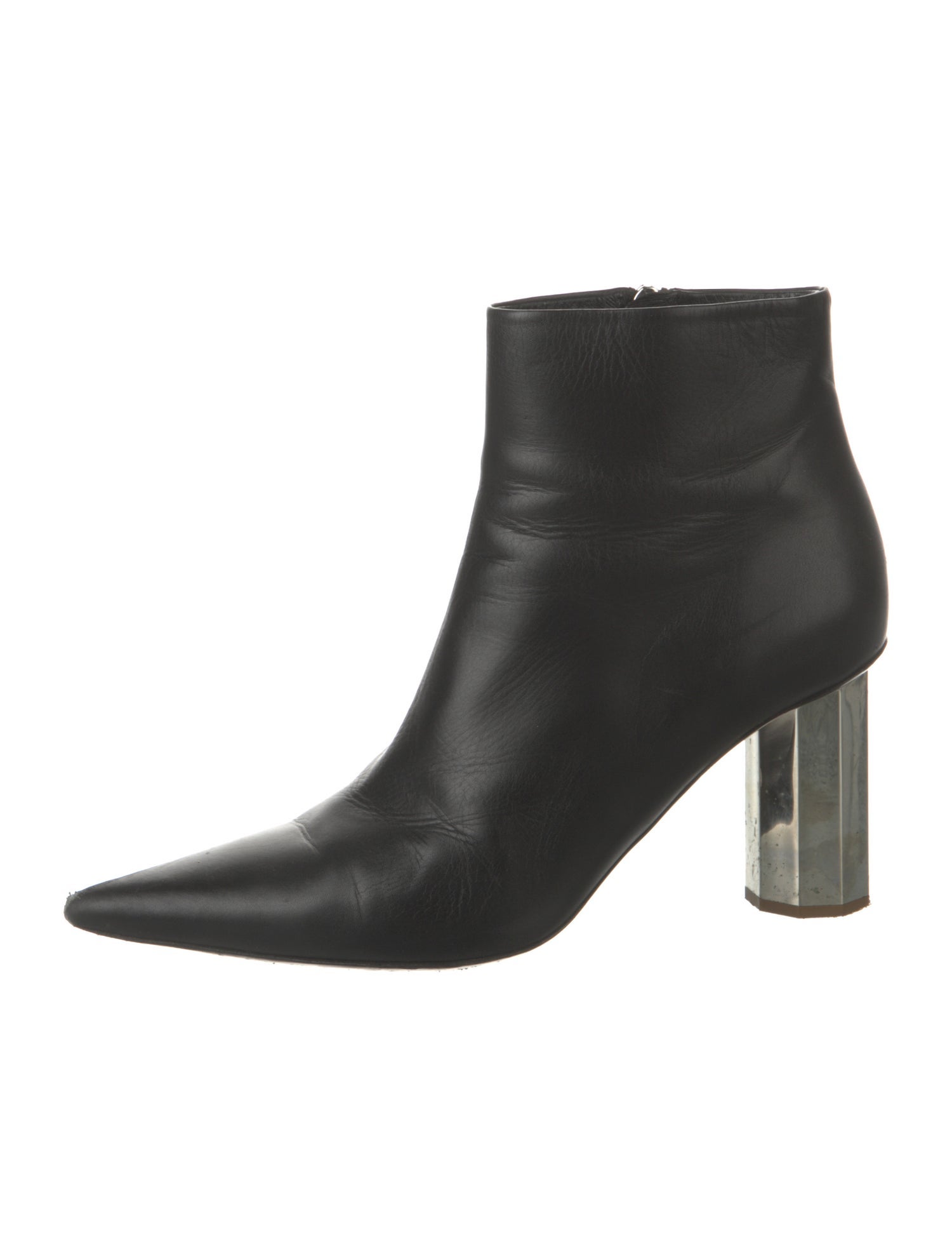 Proenza Schouler Leather Embroidered Accent Boots