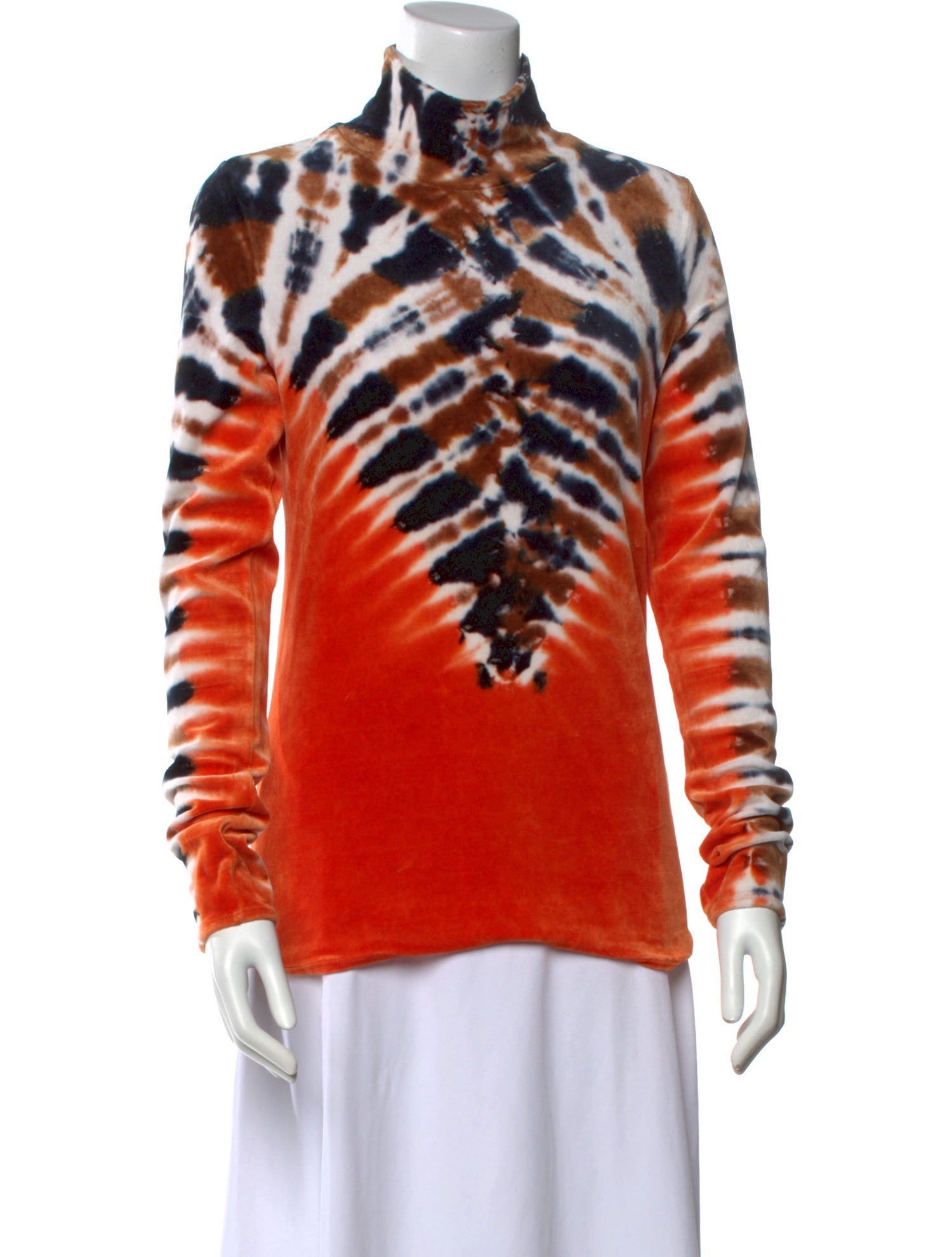 Proenza Schouler Tie-Dye Print Turtleneck Sweatshirt