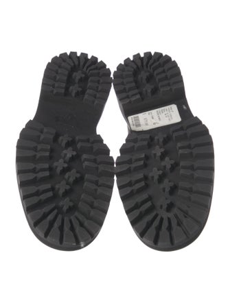 Proenza Schouler Plaid Print Raw-Edge Trim Combat Boots