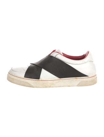 Proenza Schouler Leather Colorblock Pattern Sneakers