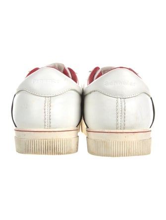 Proenza Schouler Leather Colorblock Pattern Sneakers