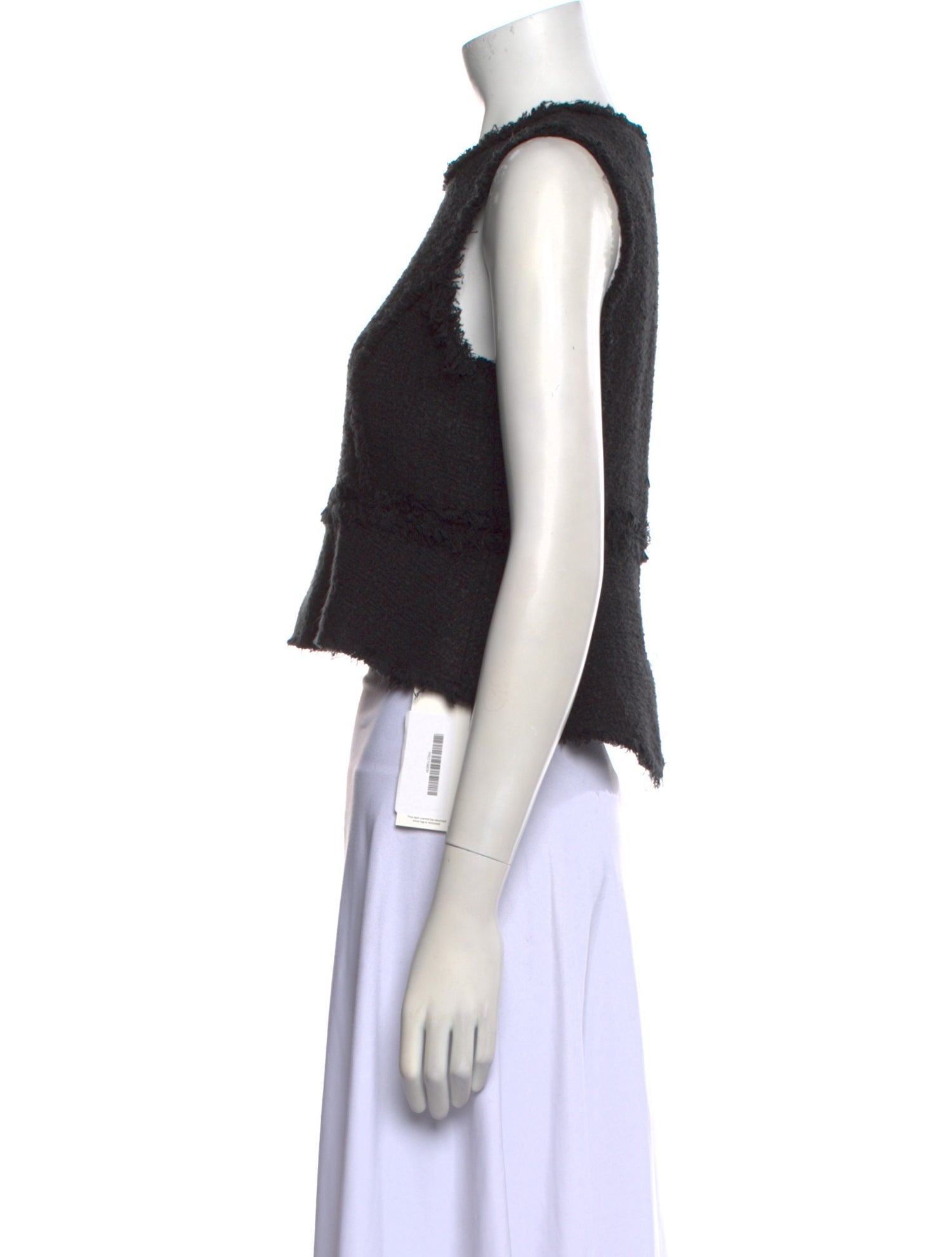 Proenza Schouler Tweed Crew Neck Crop Top