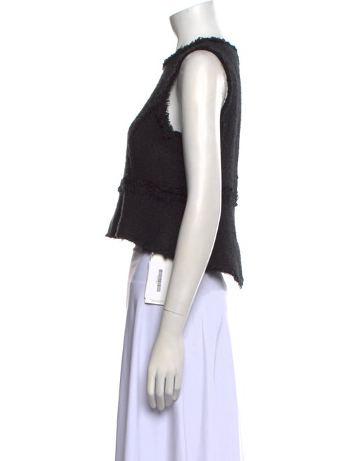 Proenza Schouler Tweed Crew Neck Crop Top