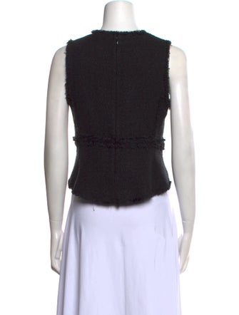 Proenza Schouler Tweed Crew Neck Crop Top