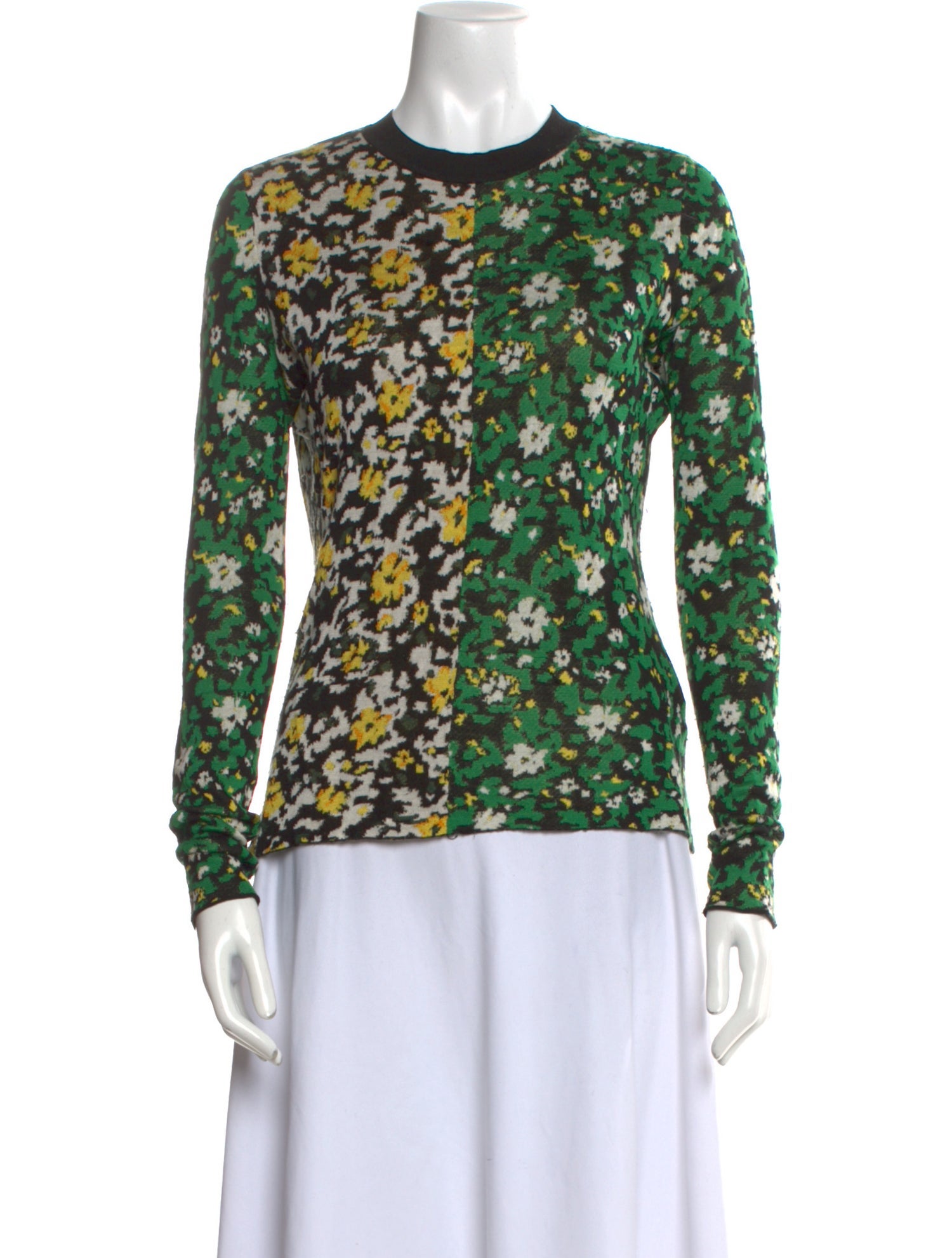 Proenza Schouler Silk Floral Print Sweater