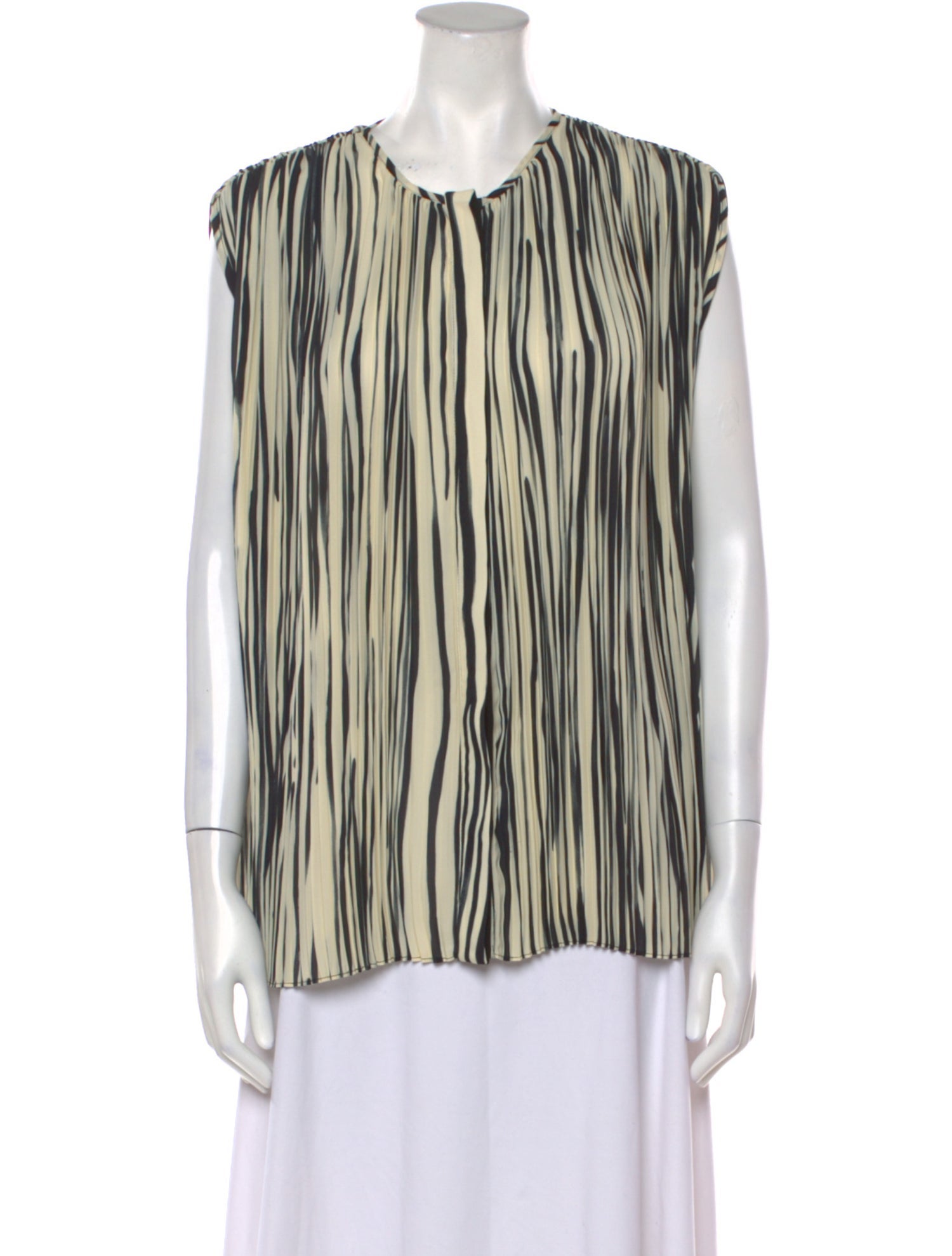 Proenza Schouler Striped Crew Neck Blouse