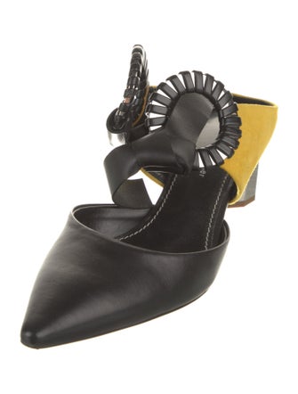 Proenza Schouler Leather Colorblock Pattern Mules