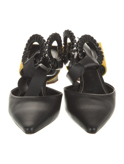 Proenza Schouler Leather Colorblock Pattern Mules