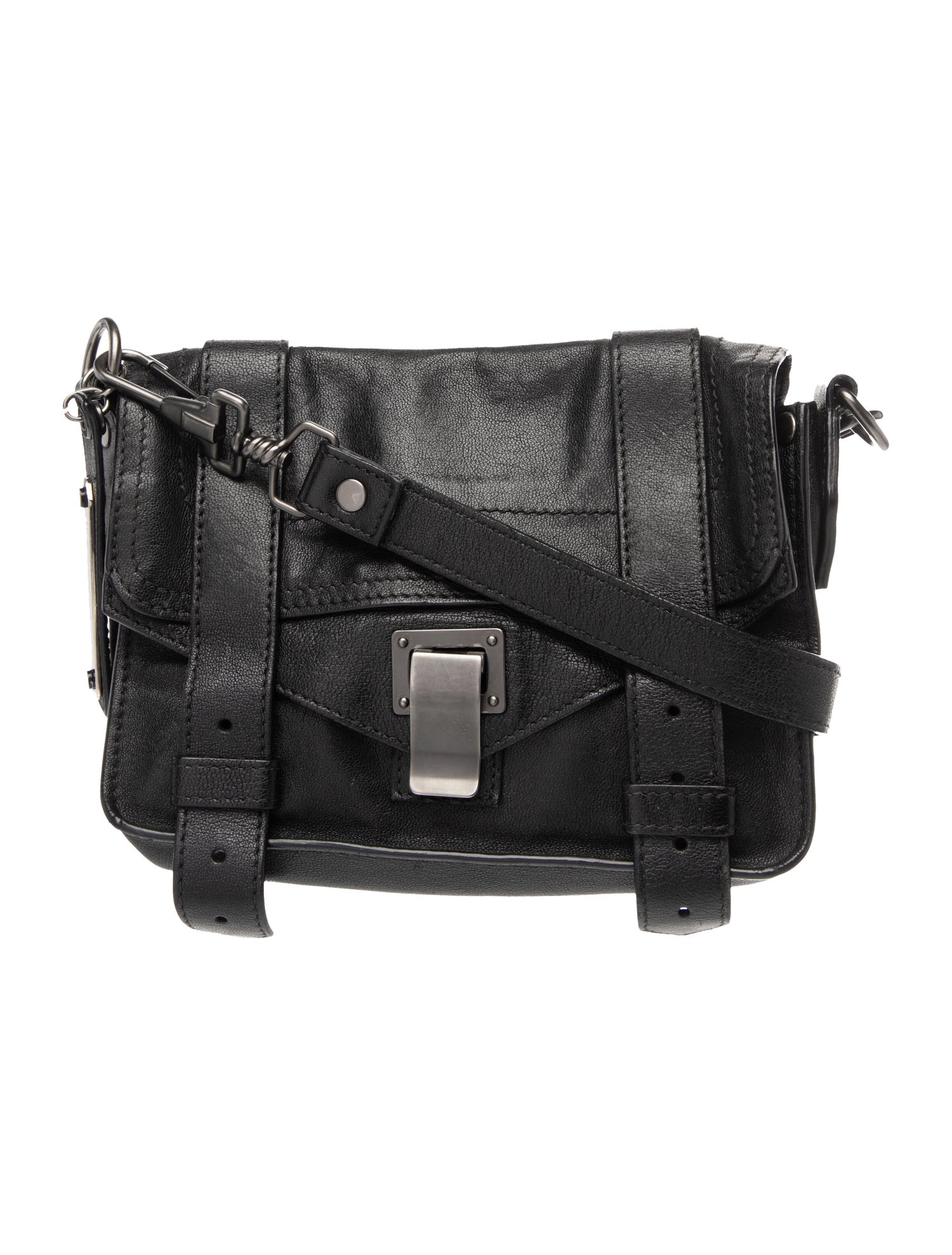 小物 KATHARINE HAMNETT Katharine Hamnett London Leather Frame Bag - Black Crossbody