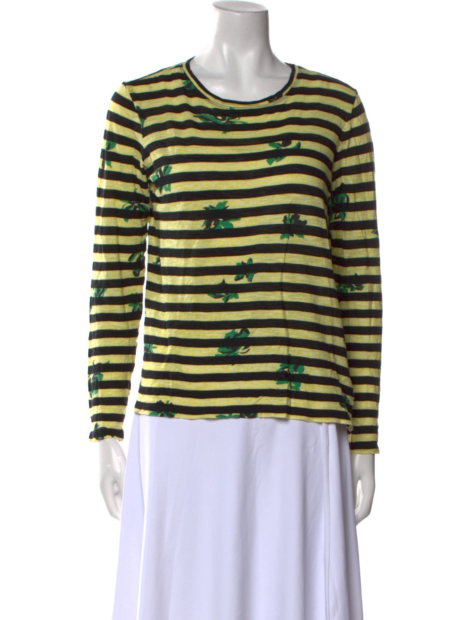 Proenza Schouler Striped Crew Neck Top