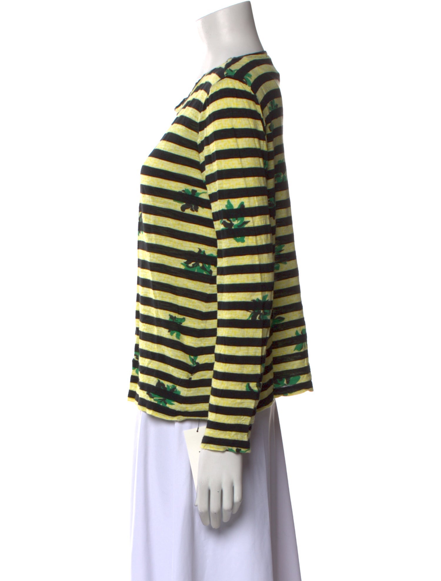 Proenza Schouler Striped Crew Neck Top