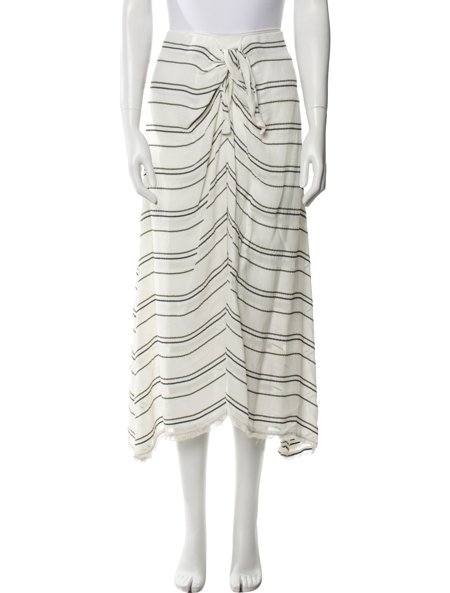 Proenza Schouler Striped Midi Length Skirt