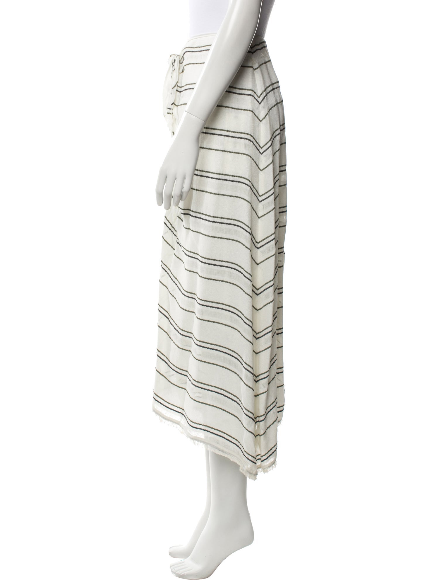 Proenza Schouler Striped Midi Length Skirt