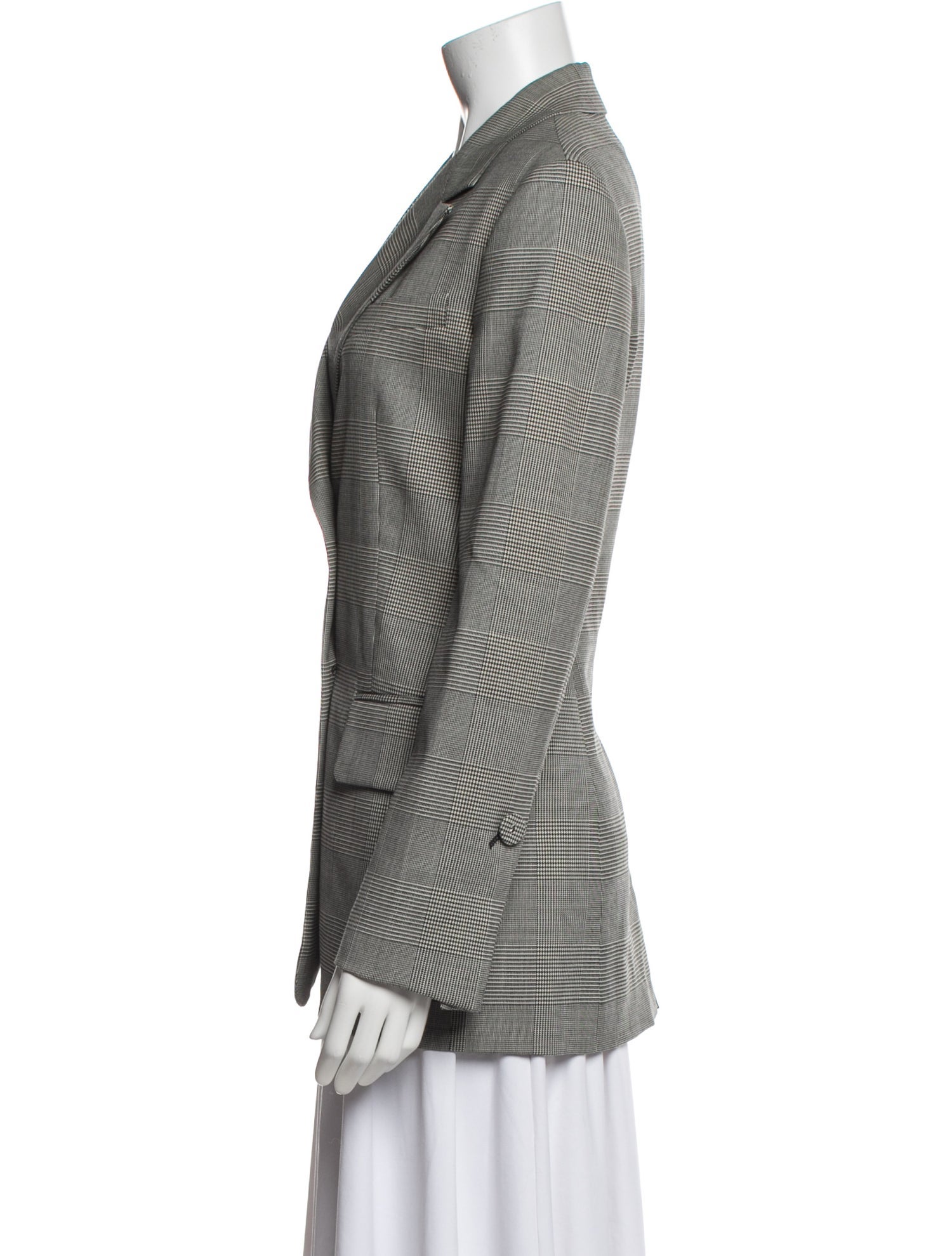 Proenza Schouler Wool Plaid Print Blazer