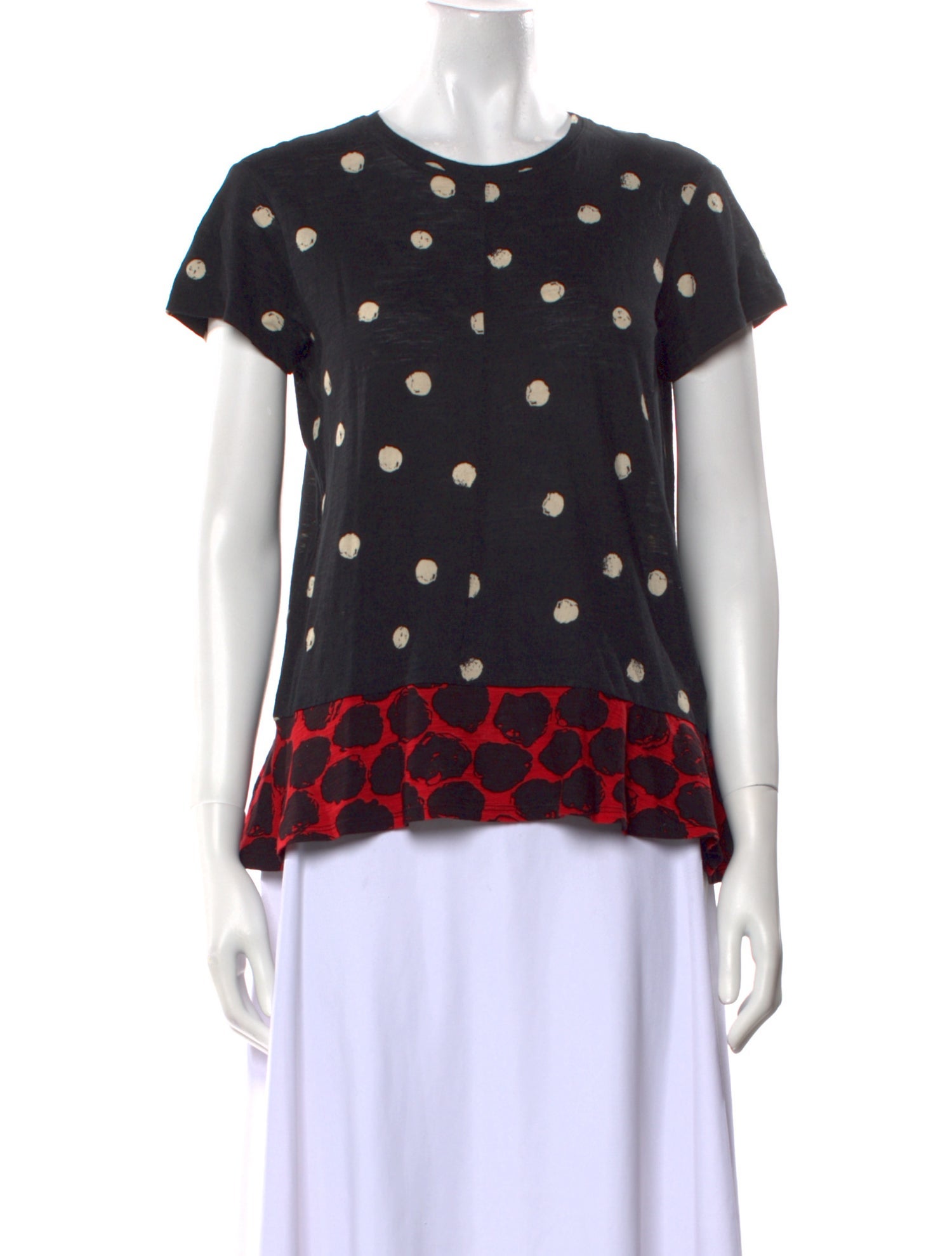 Proenza Schouler Polka Dot Print Crew Neck T-Shirt