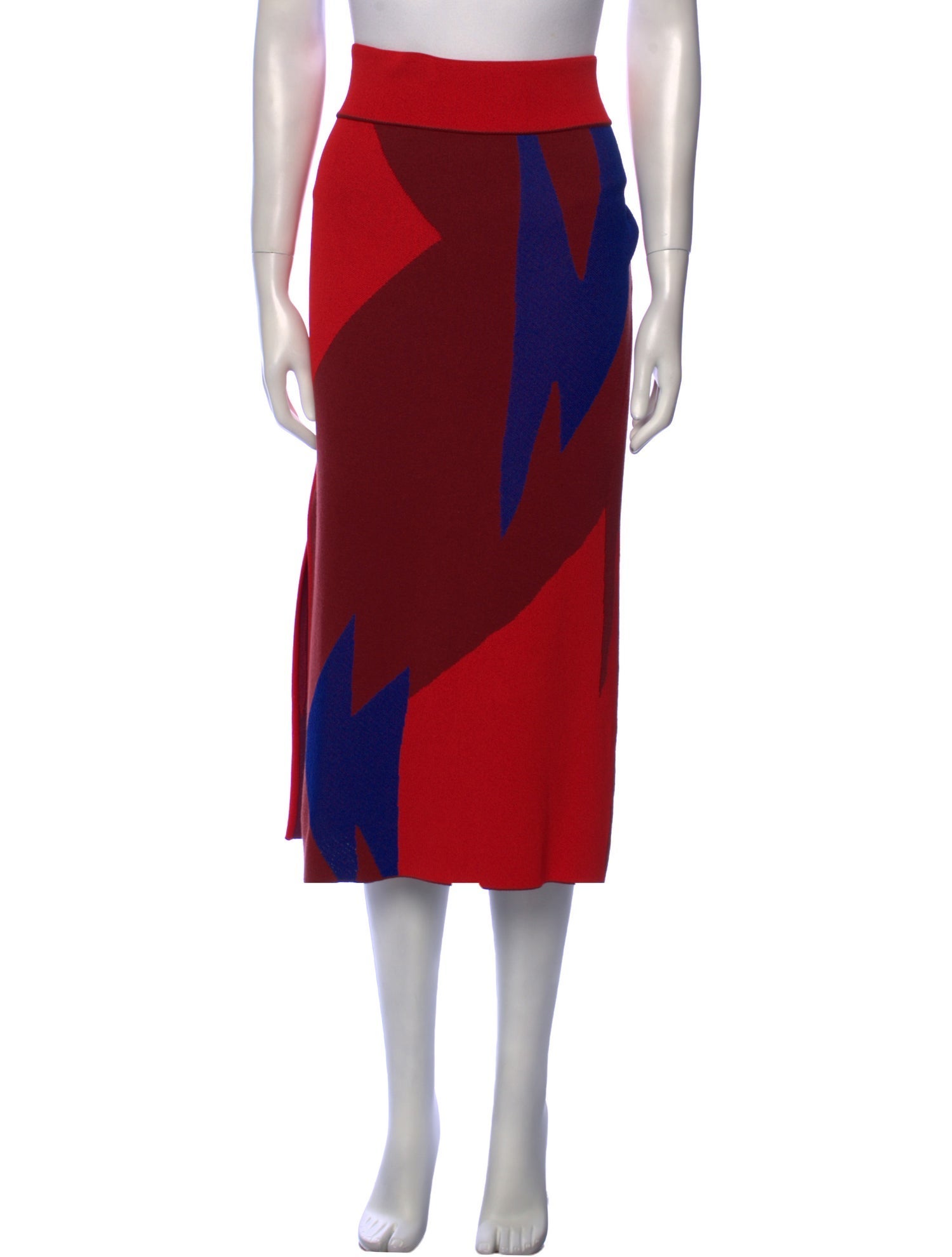 Proenza Schouler Colorblock Pattern Midi Length Skirt