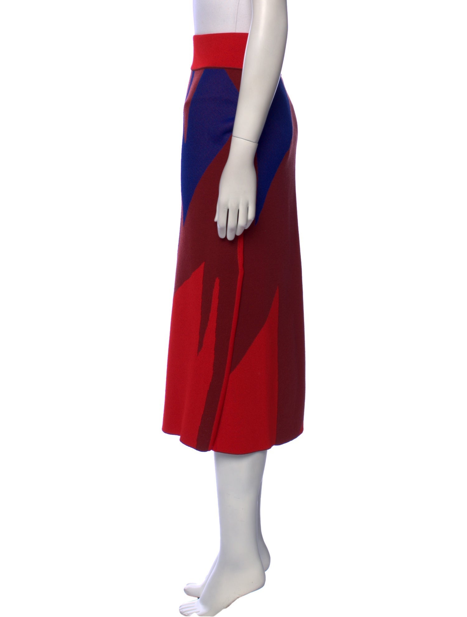 Proenza Schouler Colorblock Pattern Midi Length Skirt