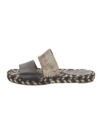 Proenza Schouler Leather Printed Slides