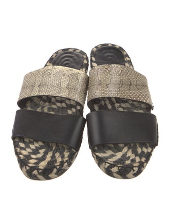 Proenza Schouler Leather Printed Slides