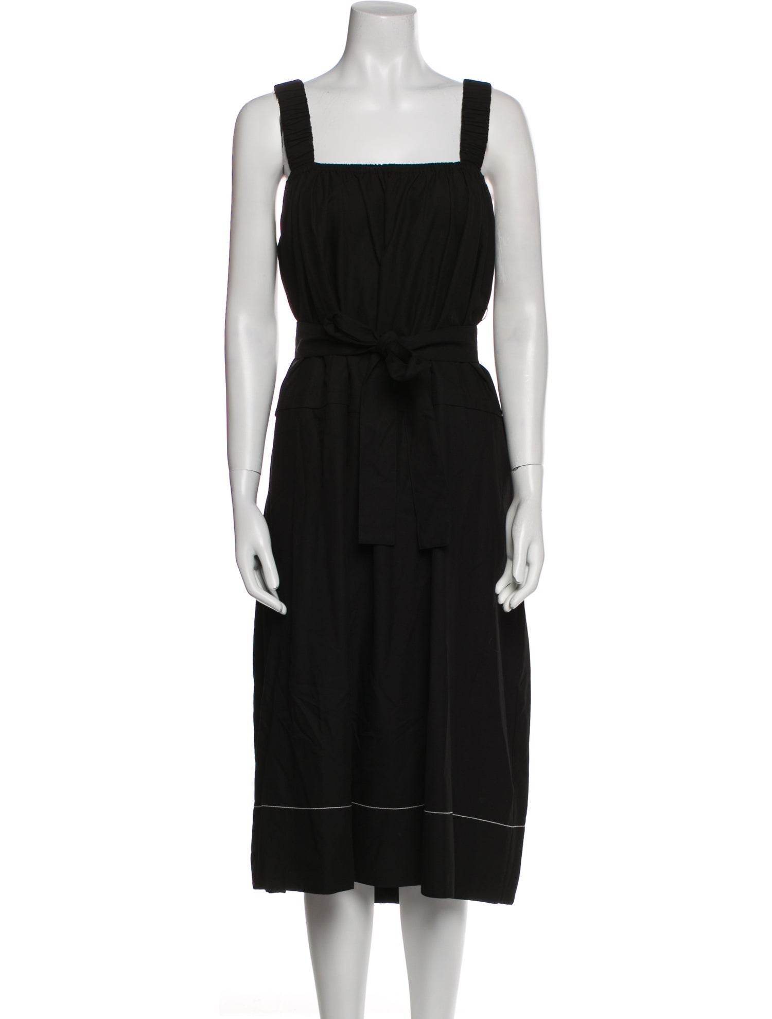 Proenza Schouler Square Neckline Midi Length Dress