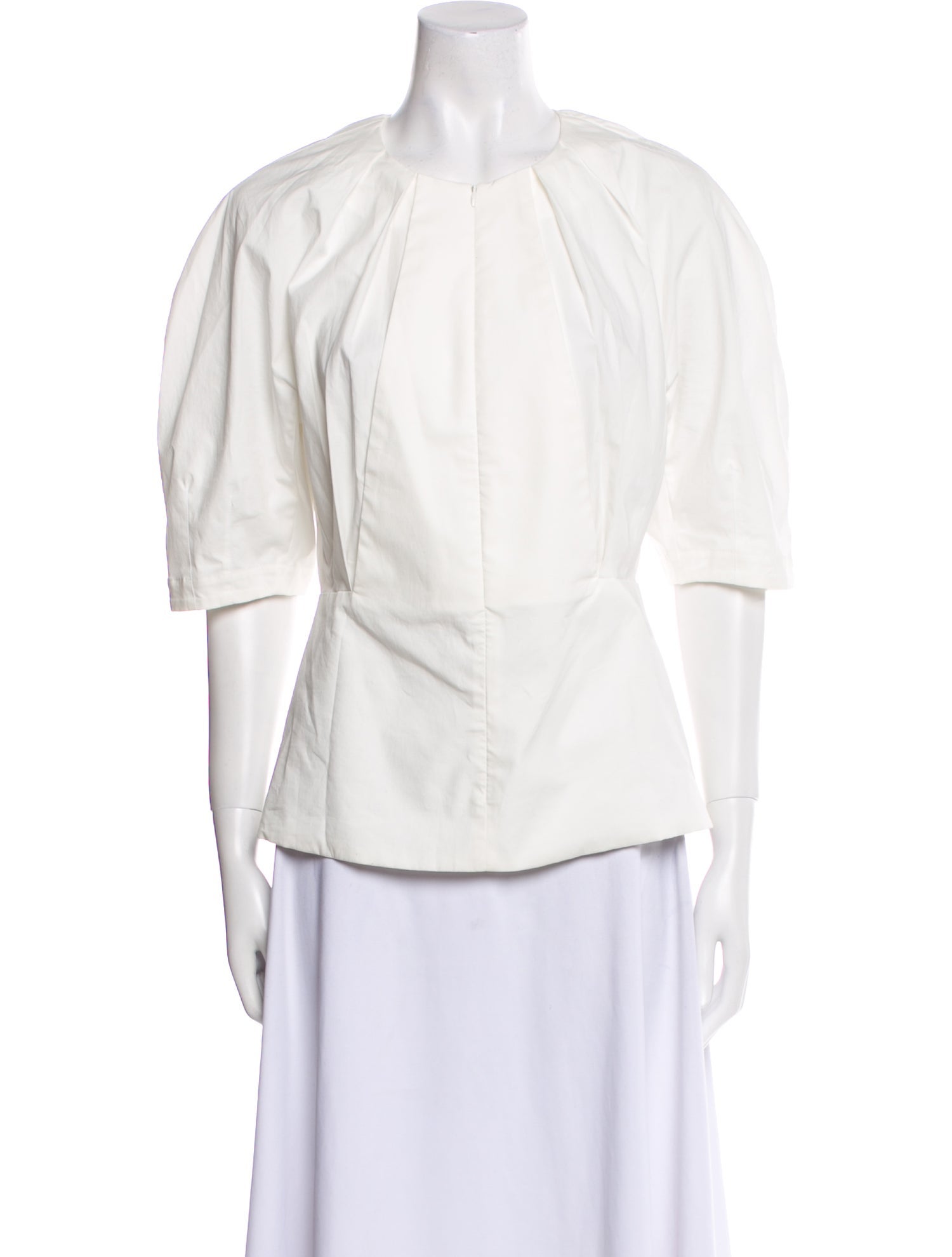 Proenza Schouler Crew Neck Three-Quarter Sleeve Blouse