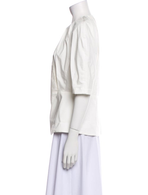 Proenza Schouler Crew Neck Three-Quarter Sleeve Blouse