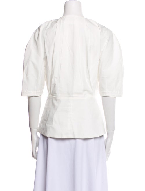 Proenza Schouler Crew Neck Three-Quarter Sleeve Blouse