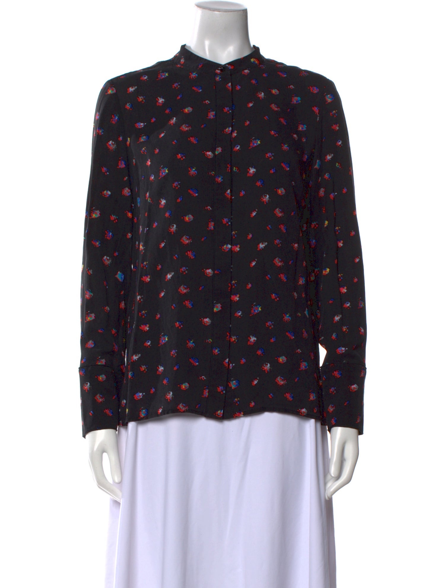 Proenza Schouler Silk Floral Print Blouse