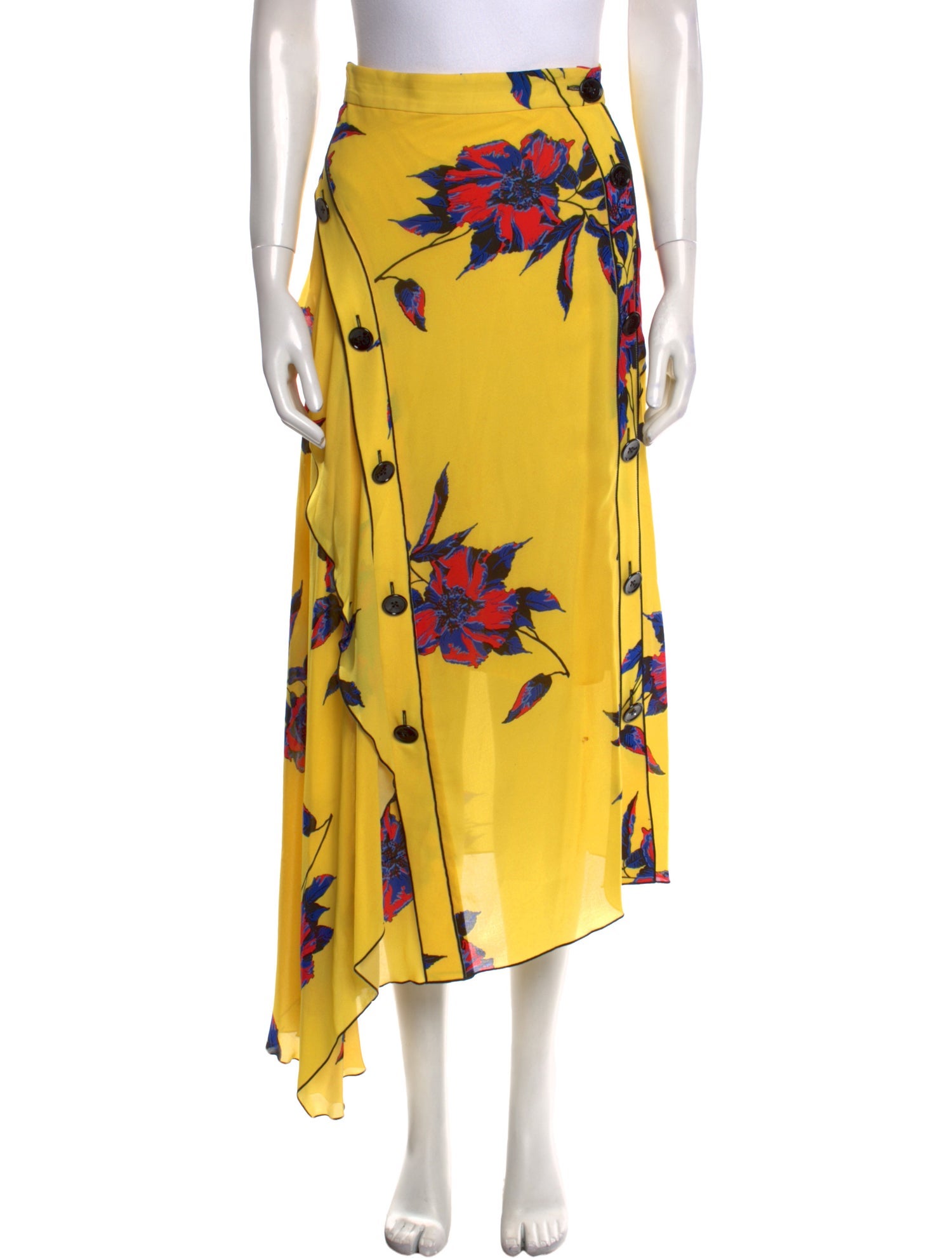 Proenza Schouler Silk Midi Length Skirt