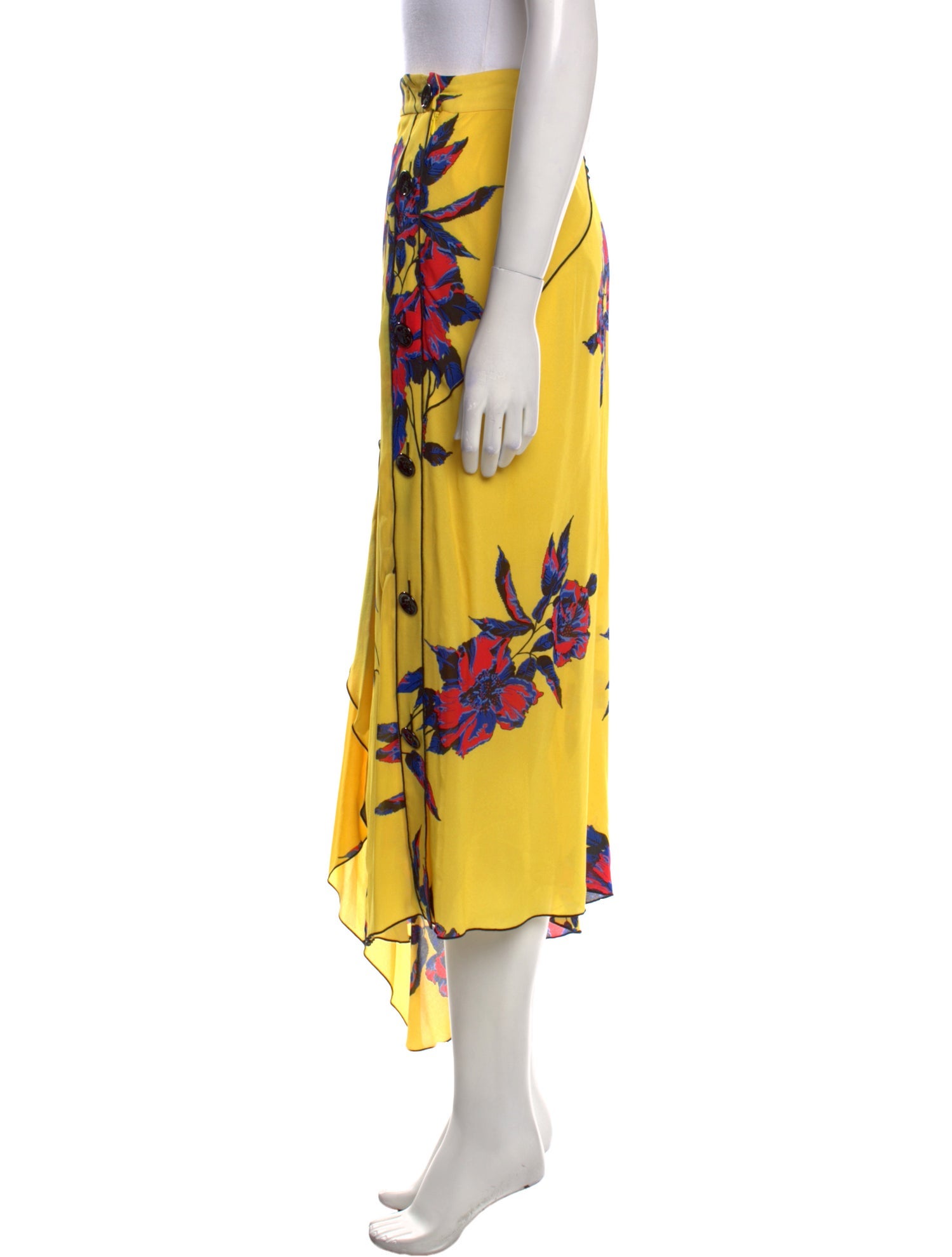 Proenza Schouler Silk Midi Length Skirt