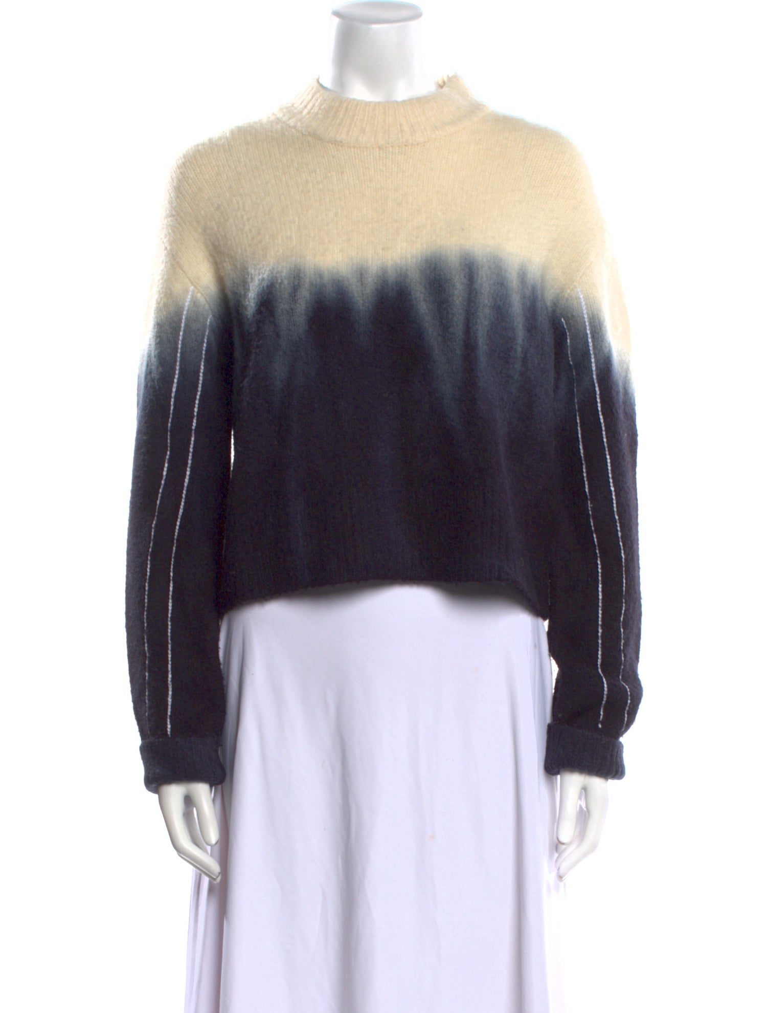 Proenza Schouler Striped Mock Neck Sweater