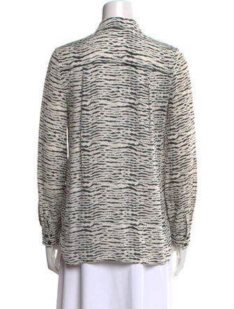 Proenza Schouler Silk Printed Button-Up Top