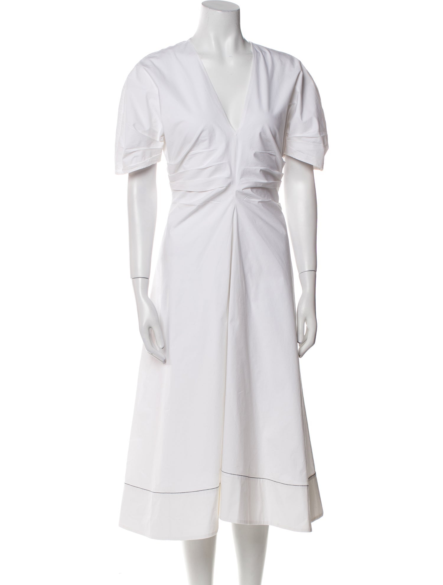 Proenza Schouler V-Neck Midi Length Dress