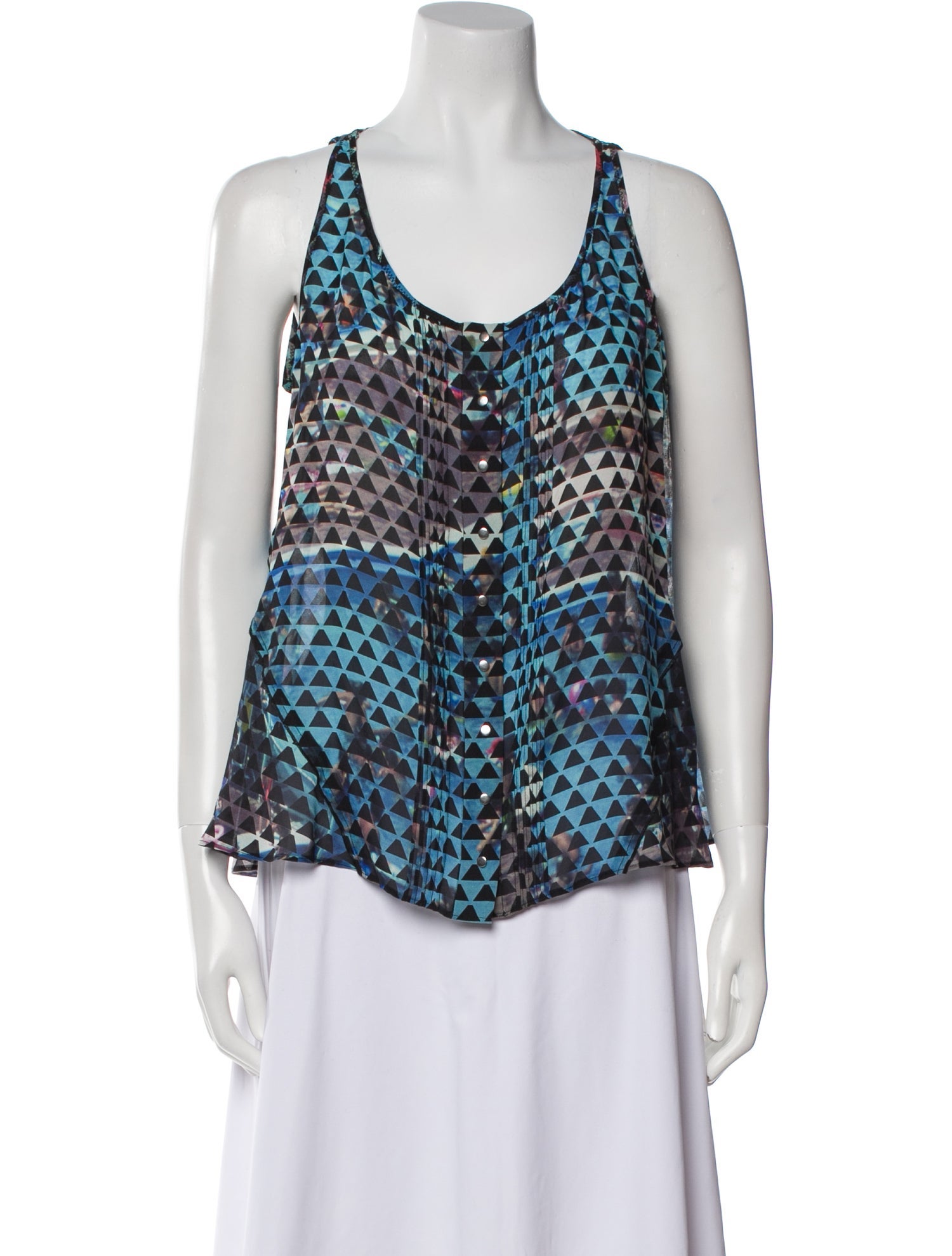 Proenza Schouler Silk Printed Top