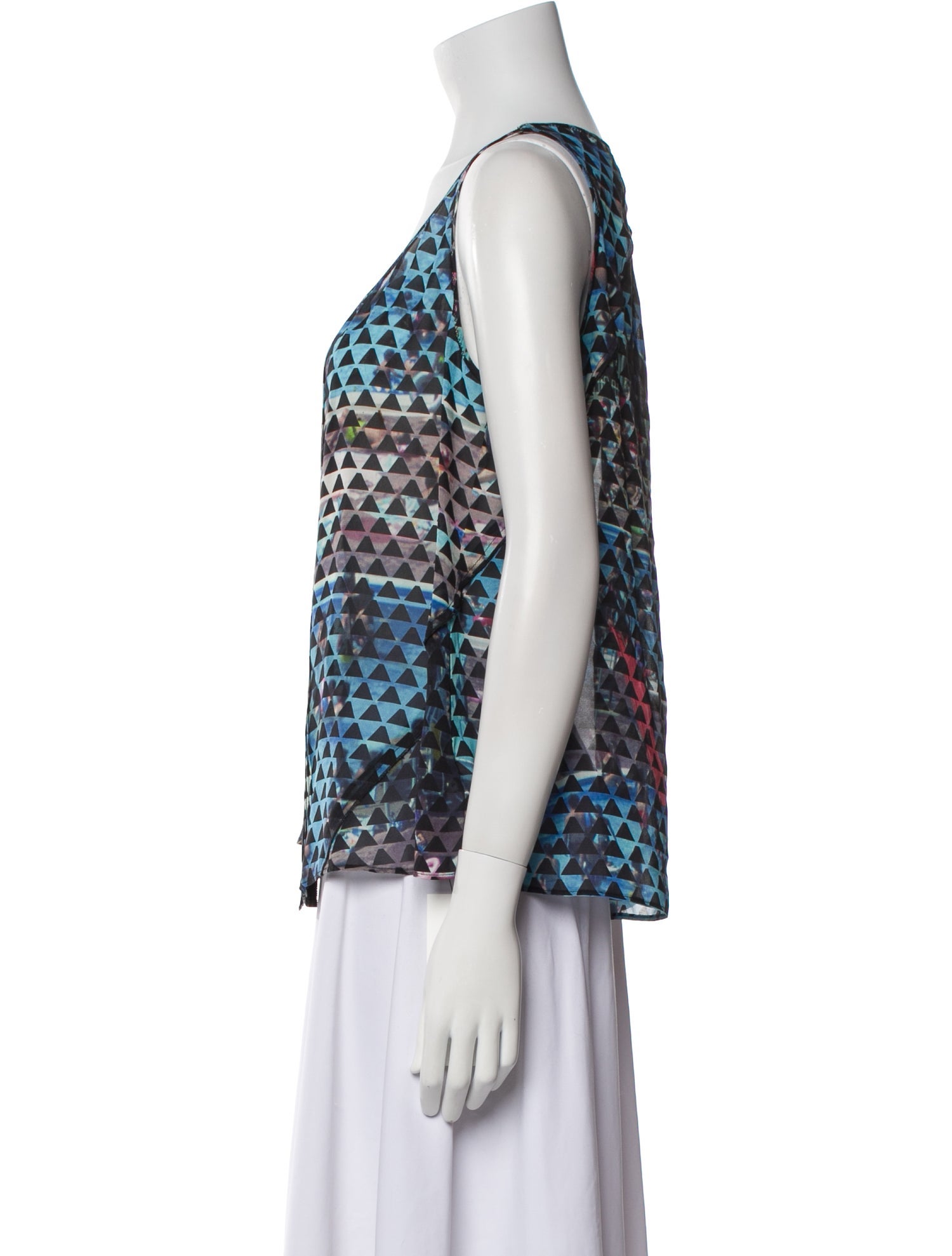 Proenza Schouler Silk Printed Top