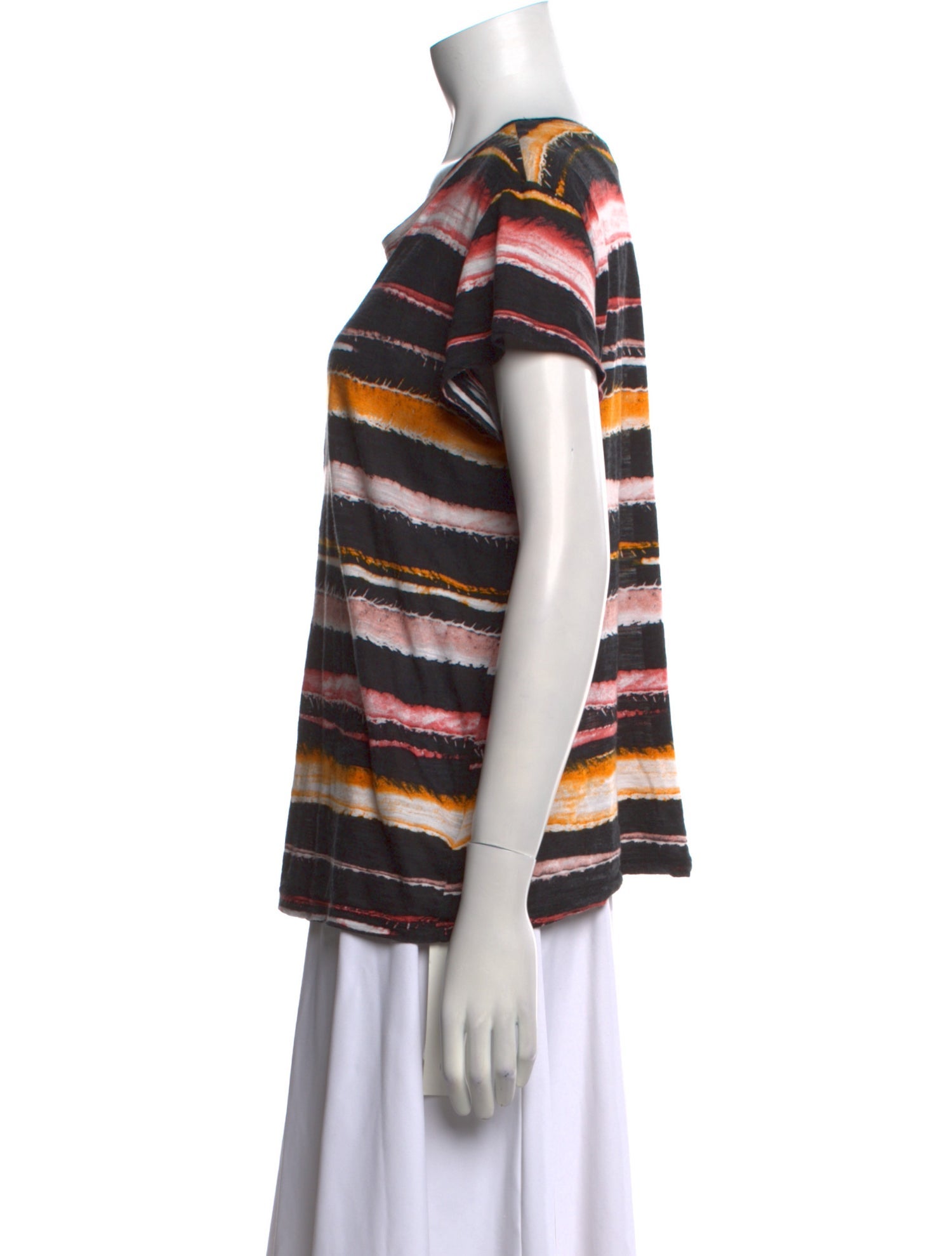 Proenza Schouler Striped Scoop Neck T-Shirt