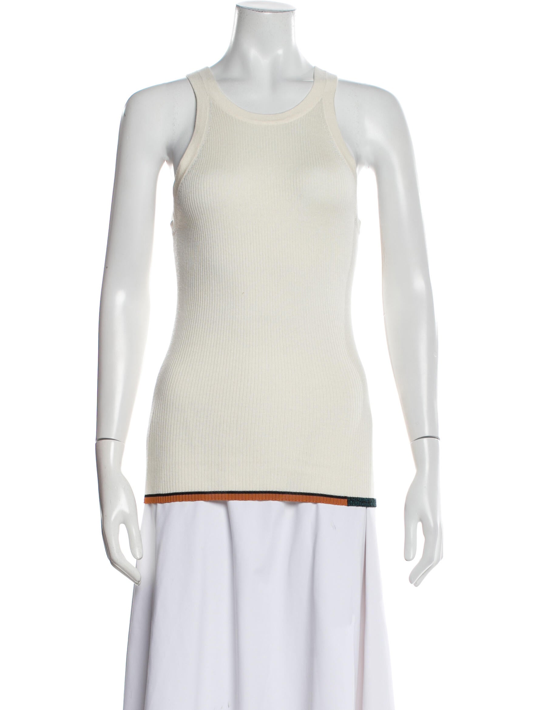 Proenza Schouler Silk Scoop Neck Top