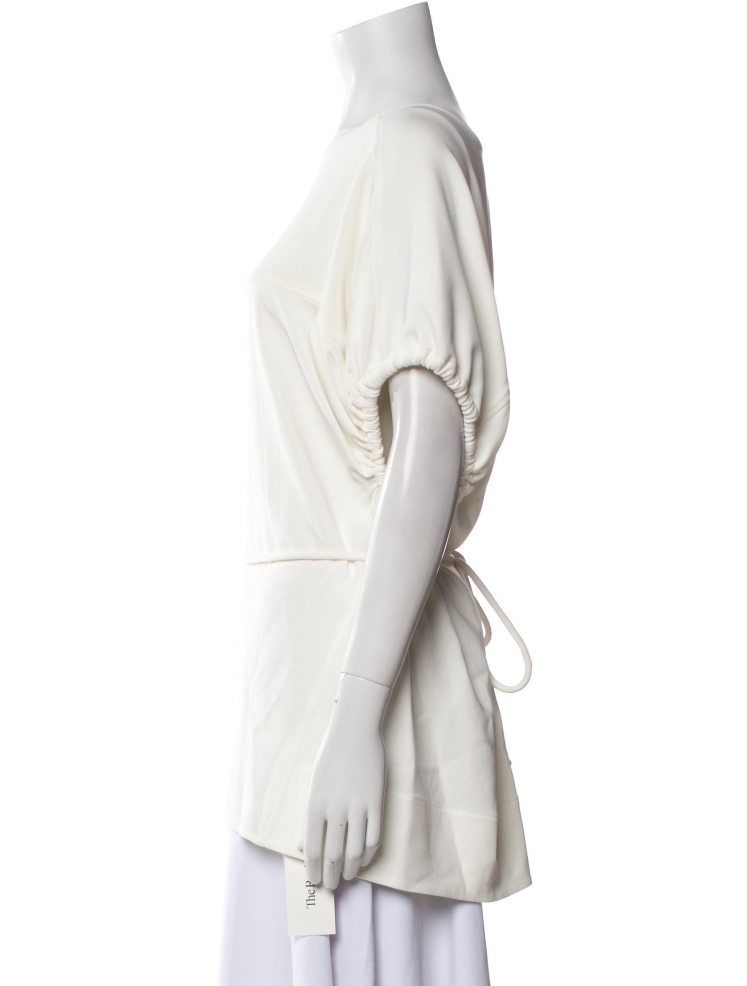 Proenza Schouler Bateau Neckline Short Sleeve Blouse