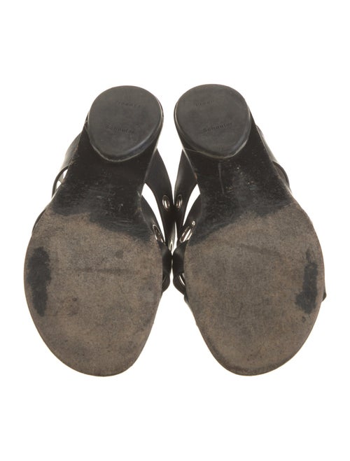 Proenza Schouler Leather Eyelet Trim Slides