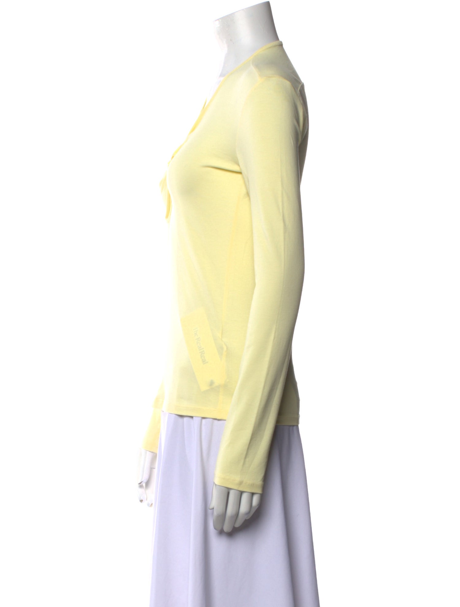 Proenza Schouler V-Neck Long Sleeve Top