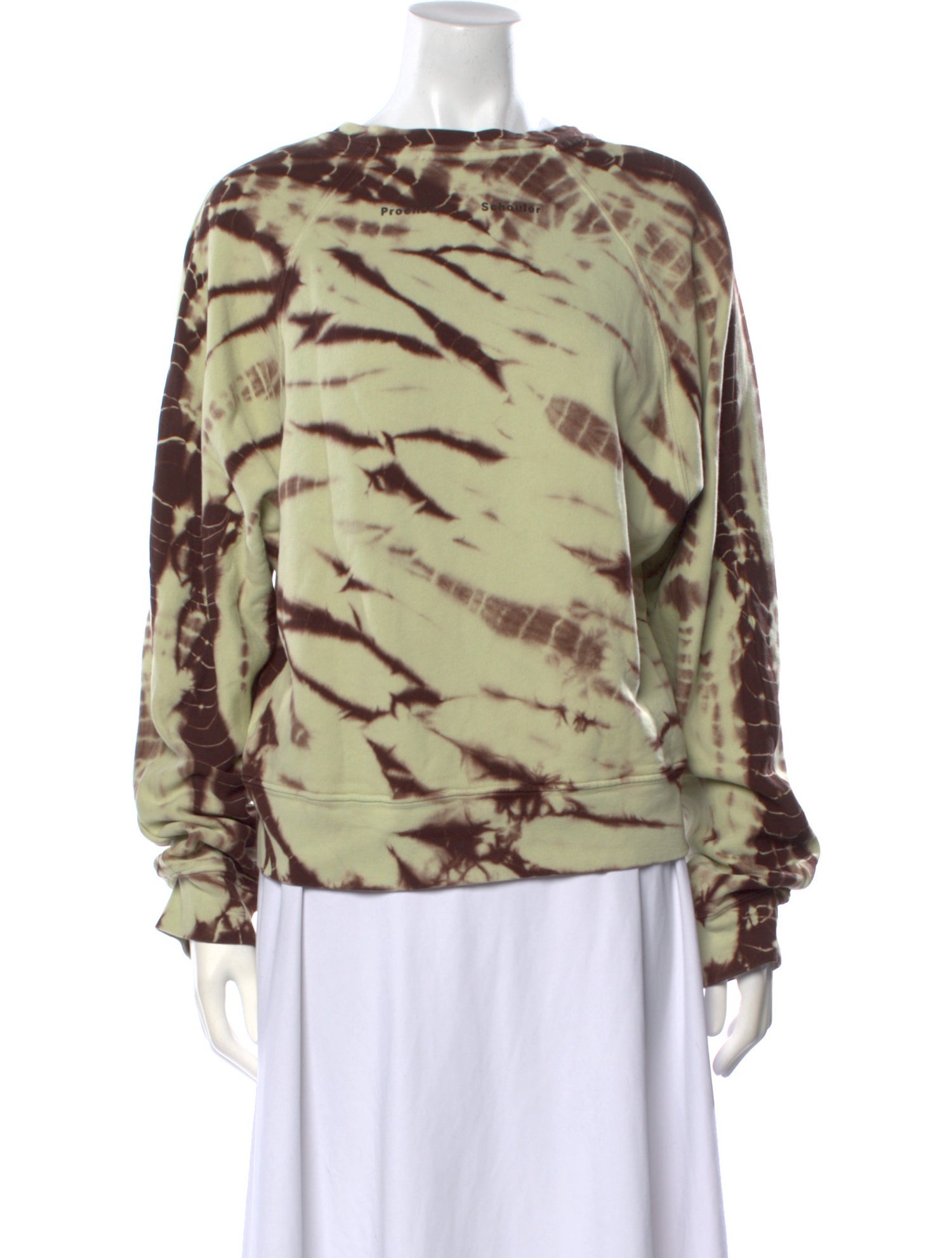 Proenza Schouler Animal Print Bateau Neckline Blouse