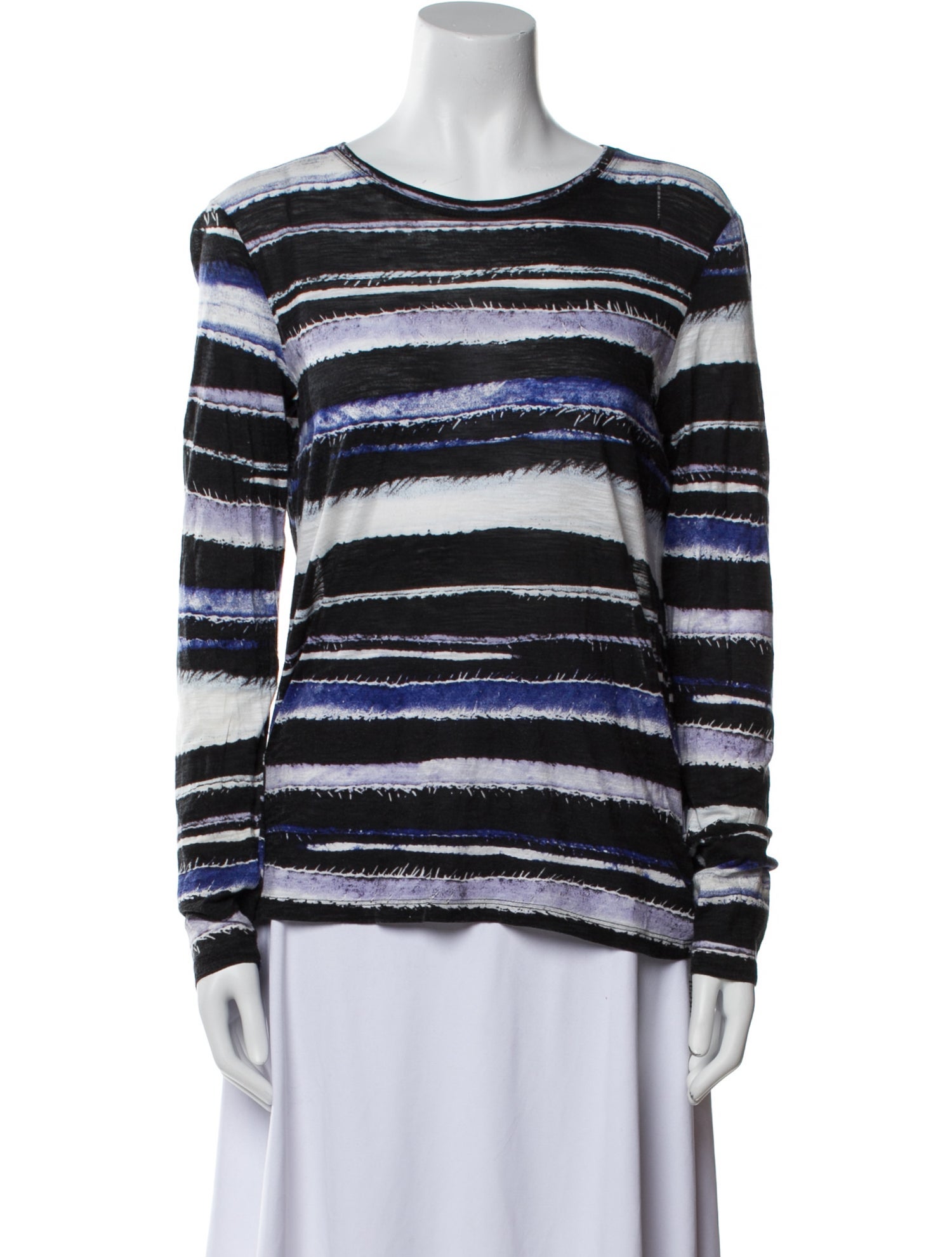 Proenza Schouler Striped Crew Neck Top