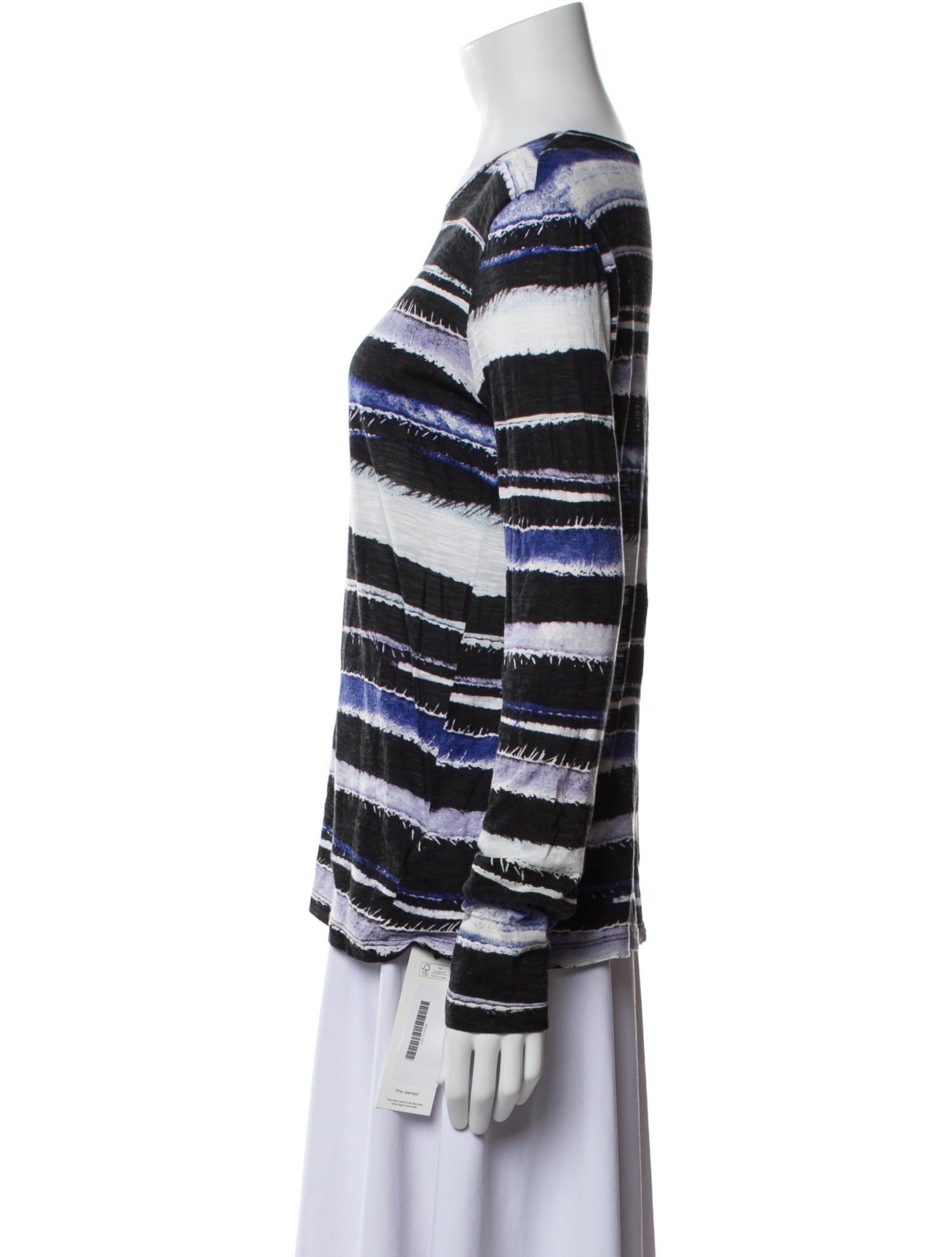 Proenza Schouler Striped Crew Neck Top