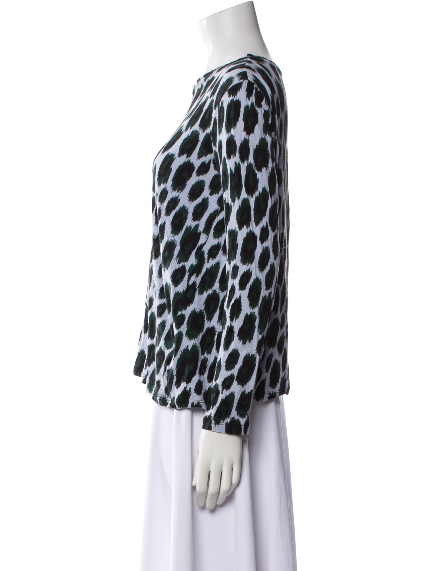 Proenza Schouler Animal Print Bateau Neckline Blouse