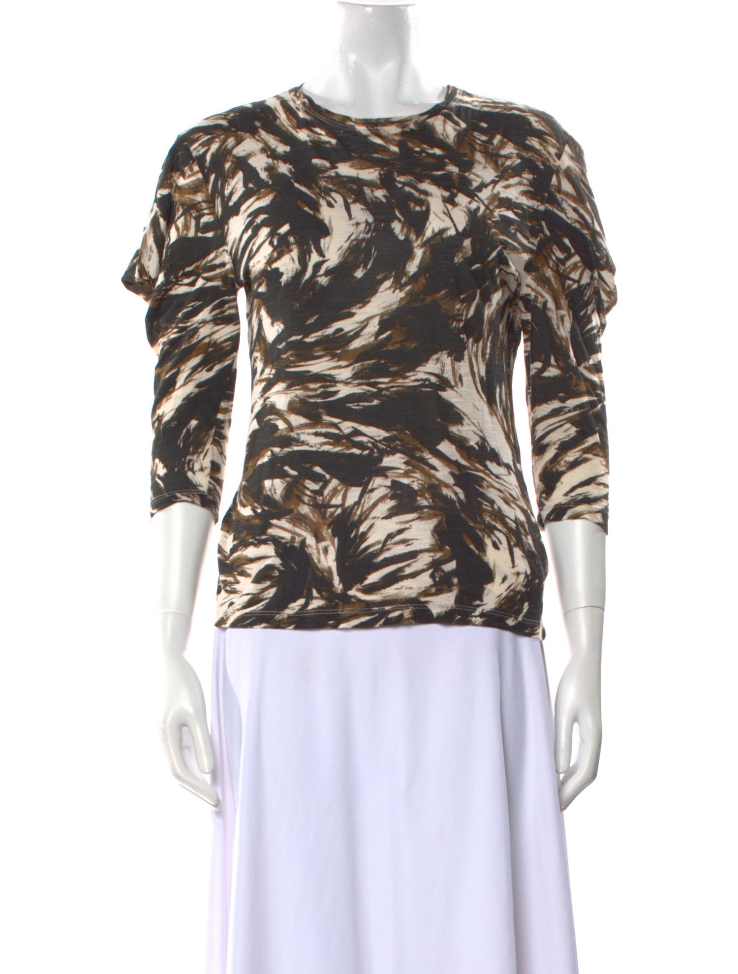 Proenza Schouler Printed Scoop Neck Top