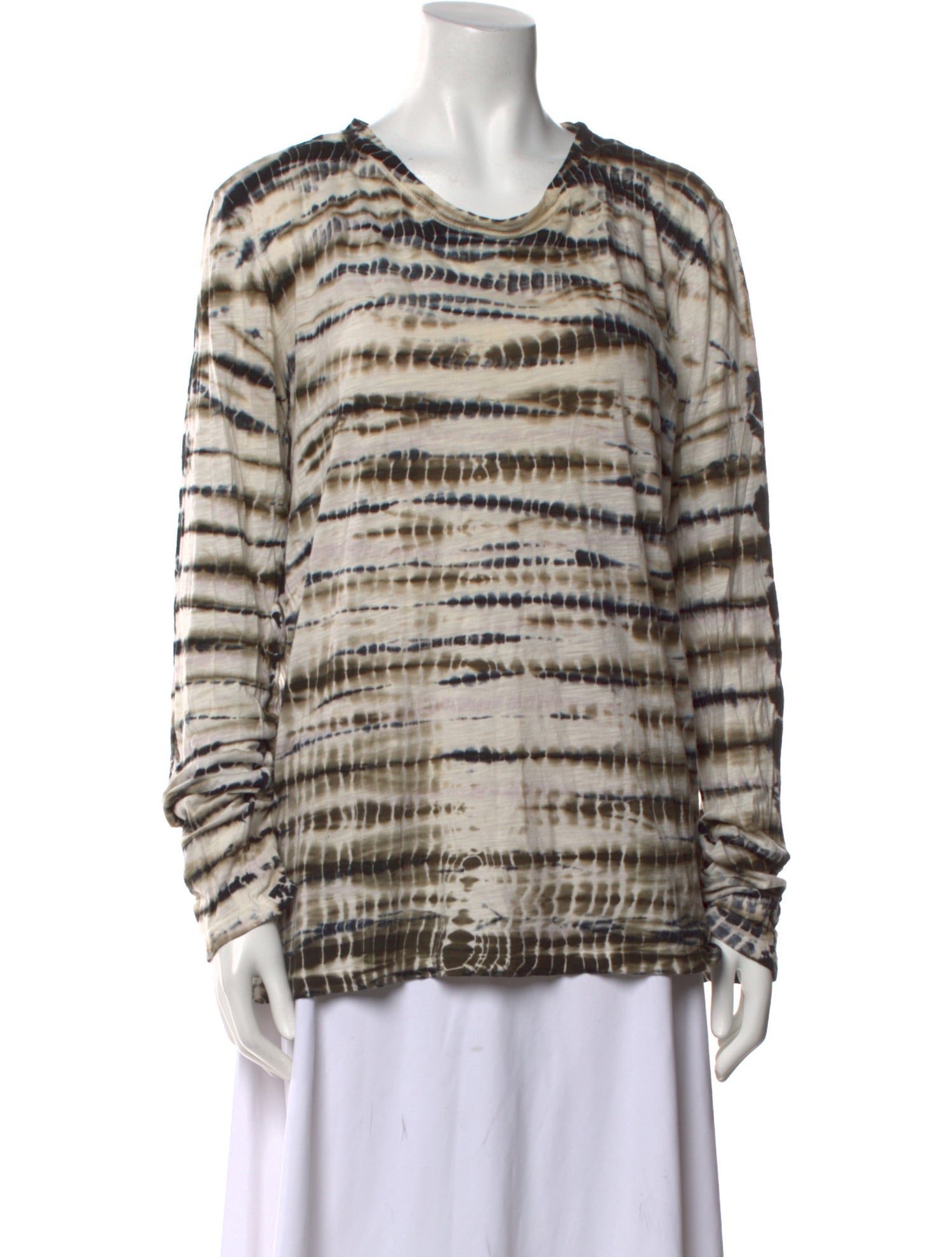 Proenza Schouler Tie-Dye Print Scoop Neck T-Shirt