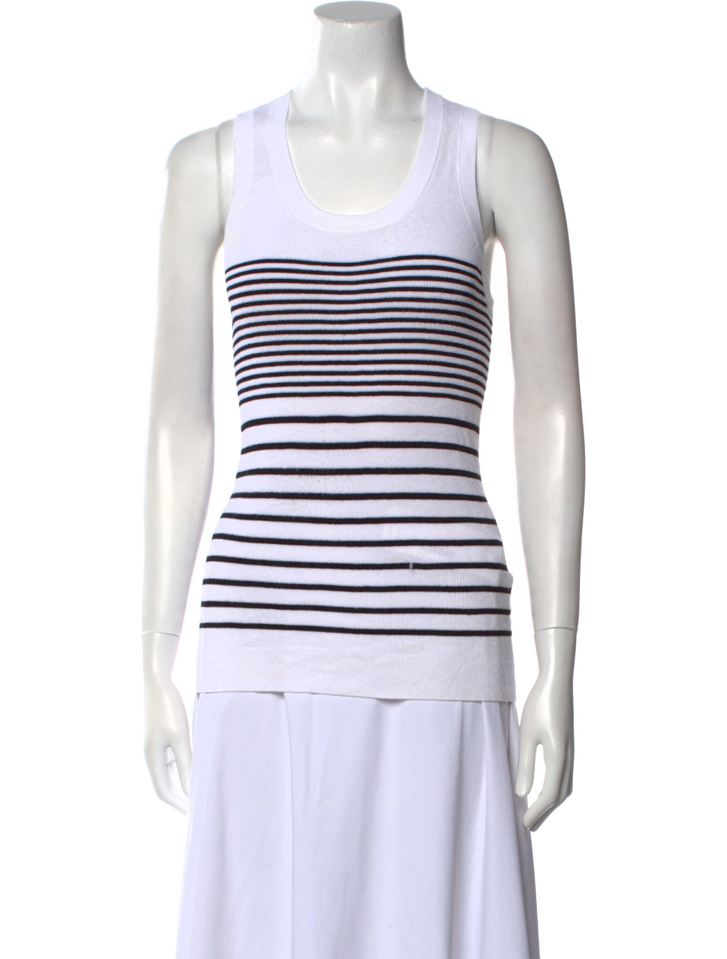 Proenza Schouler Striped Scoop Neck Top